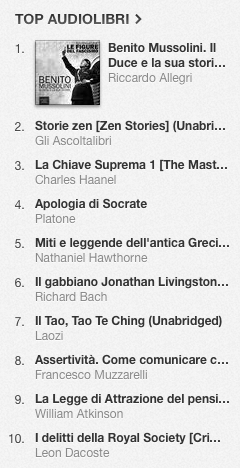 La classifica degli audiolibri più venduti su iTunes Store dal 14 al 21 aprile 2014 01
