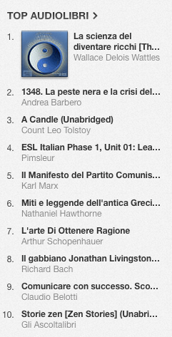 La classifica degli audiolibri più venduti su iTunes Store dal 16 al 23 giugno 2014