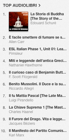 La classifica degli audiolibri più venduti su iTunes Store dal 23 al 30 giugno 2014