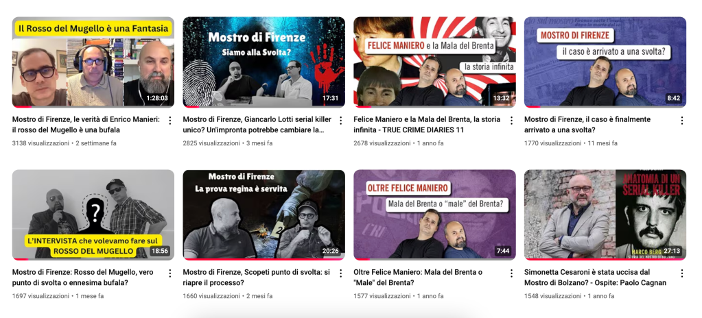 TRUE CRIME DIARIES, le puntate più viste del 2024 su YouTube