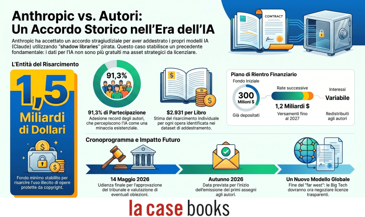 Anthropic e copyright editoriale: class action, AI e utilizzo dei libri piratati. L'analisi di un caso che ridefinisce il rapporto tra editoria e modelli linguistici