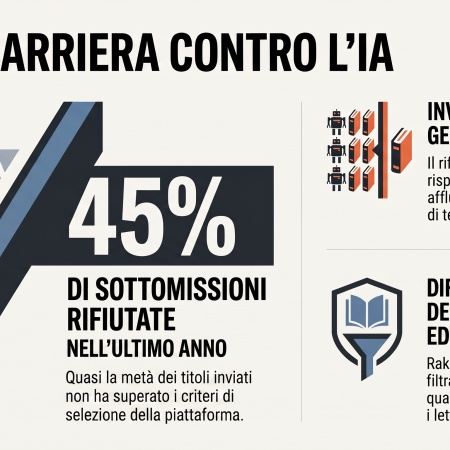 Rakuten Kobo ha respinto il 45% dei libri inviati alla piattaforma dopo l’aumento dei testi generati dall’intelligenza artificiale. Il caso mostra la pressione crescente dell’IA sull’editoria digitale.