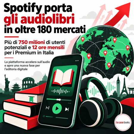 Entro la fine del 2026 più di 750 milioni di persone potranno ascoltare o acquistare audiolibri su Spotify. L’Italia rientra tra i Paesi in cui gli abbonati Premium avranno 12 ore mensili di ascolto